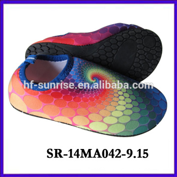 SR-14MA042-9 beach shoes for water new cartoon auqa shoes water printing upper aqua shoes